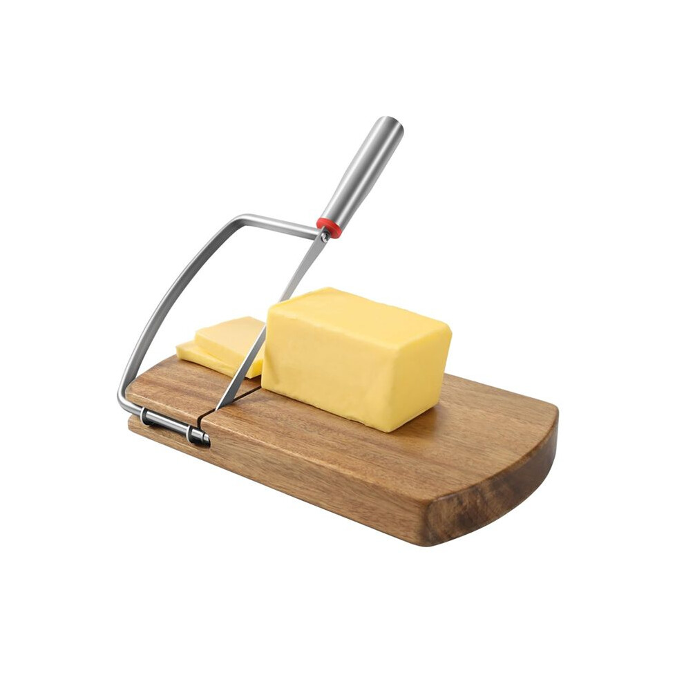 Torribaly Multipurpose Cheese Slicer Cutter, Wood Cheese Slicers Board With Blade For Block Cheese, Effortless Slicing