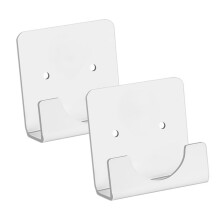 2 Piece Acrylic Bath Shower Curtain Pole Holder for the Wall Curtain Rod Retainer Square Shower Rod Mount Holder,C