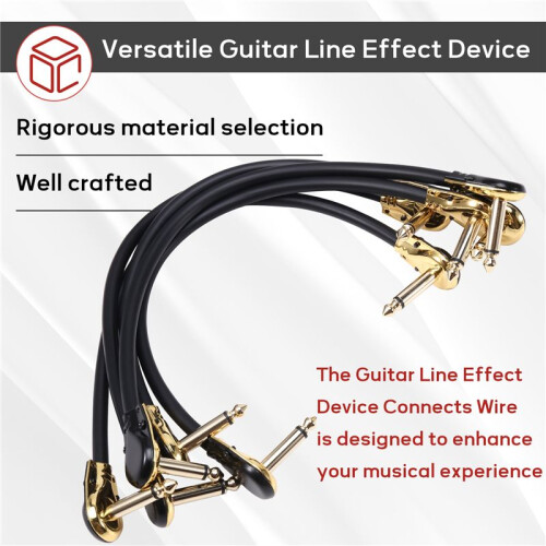 Gitarr  Effect Device Ansluter Tråd Dubbelt Flat  Anaerobic Audio  Pedal Instrument Jack Plug 30CM 2