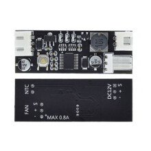 Single 12V 0.8A PWM 2-3 Wire Fan Temperature Control Speed Controller Chassis Computer Noise Reduction Module