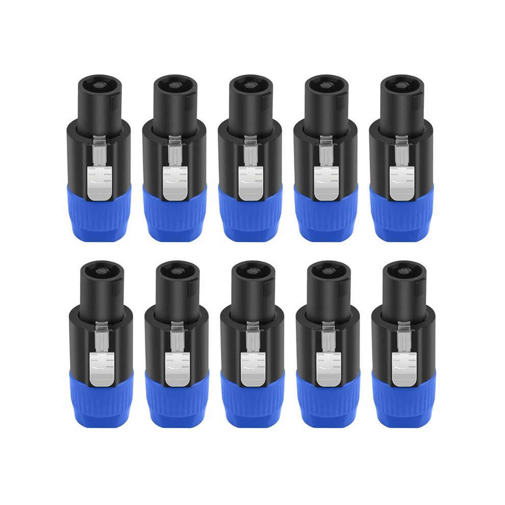 10Pc 4Pin Nl4fc Speaker Connector Ohm Plug Speaker Audio Cable Adapter Twist Lock 4Pin Speakon Female Jack Accessories,A 4713140806345