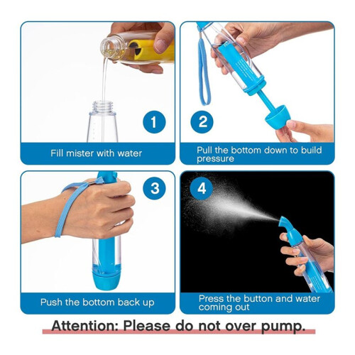 8 Pcs Summer  Sprays Bottle Set Pump  Personal Cooling Device Empty Plastic Sprays Bottles Water Refillable 1