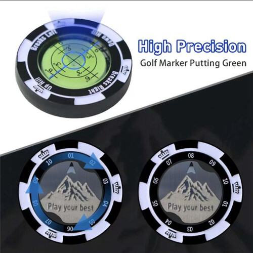Putter Reader Golftrainingshulpmiddel Golfbalmarker Golfaccessoires Geschenken Zwart