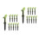 20Stk Trainings Golftees Grün Kunststoff Step Design Grip 3