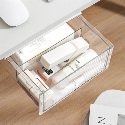 Hidden Table Organizer Table Sliding Drawer Desk Storage Storage Box 2