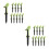 20Stk Trainings Golftees Grün Kunststoff Step Design Grip 8
