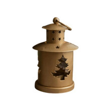 Christmas Vintage Candlestick Iron Art Cabin Christmas Style Decorative Accessories A