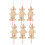 12Stk Holzkasper Marionetten Clown Puppen DIY Pull-String Khaki 2