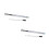 2Pcs White Iron Barber Chair Height Adjustment Pump Durable Design 8