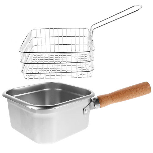 2Stk Frittier Topf Mit , Kompakt, Ideal Für Zuhause