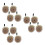 12Pcs Durable Khaki Walker Wheels Quiet Swivel Replacement Set 10
