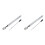 2Pcs White Iron Barber Chair Height Adjustment Pump Durable Design 6
