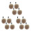 12Pcs Durable Khaki Walker Wheels Quiet Swivel Replacement Set 7