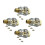 16Stk Aluminium Inline Öl Schmierer Pneumatische Gold 9