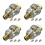 16Stk Aluminium Inline Öl Schmierer Pneumatische Gold 7