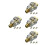 16Stk Aluminium Inline Öl Schmierer Pneumatische Gold 8
