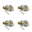 16Stk Aluminium Inline Öl Schmierer Pneumatische Gold 4