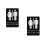 2Stk Langlebige Braille Wc Türschilder Unisex Schwarz 7