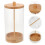 2Stk Reusable Strohhalmhalter Aus Mit Holzdeckel, Transparent 9
