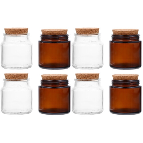 8Pièces Bocaux Verre Pour Bougies Parfumées Usage Maison 2