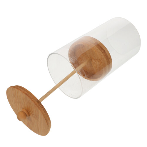 2Stk Reusable Strohhalmhalter Aus Mit Holzdeckel, Transparent 1
