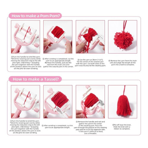 Pom Makers Set Tool Winder Tool with Thread Cutter for  DIY Wool Yarn Crochet Knitting  Project 1