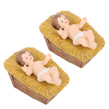 10Stk Mini Resin Baby Jesus Figuren Mehrfarbig Christliche Ornamente