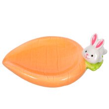 3Pcs Ceramic Bunny Carrot Bowls Multi-Color Small Sauce Serving Plates