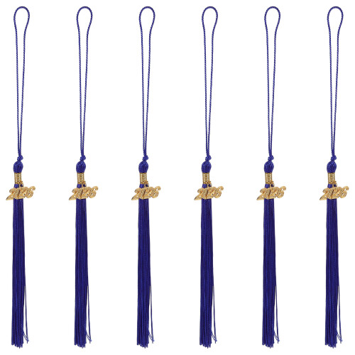 12Stk Blaue Abschluss Quasten Hochwertigem Polyester Und 1