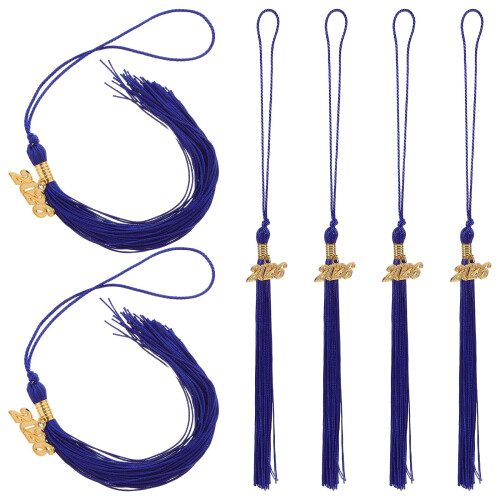 12Stk Blaue Abschluss Quasten Hochwertigem Polyester Und 2