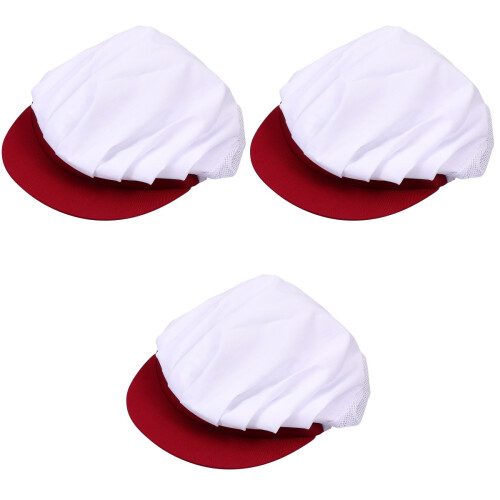 3Pièces Chapeaux Chef Réutilisables Mesh Pour Travail 2