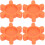 4Pièces Insert Accouplement Flexible Orange Anti-Vibration Pour Cnc 7