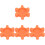 4Pièces Insert Accouplement Flexible Orange Anti-Vibration Pour Cnc 4
