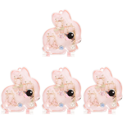 4Ensembles Clips Oreilles Enfant Rose Bijoux Sans Percer 1