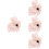 4Ensembles Clips Oreilles Enfant Rose Bijoux Sans Percer 6