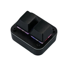 -Tastatur mit 2 Tasten, USB-Schalter, Ergonomische Tastatur mit Hintergrundbeleuchtung, Gaming, Büro, Medien, Programmierbar, Spritzgegossene