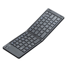 Folding Keyboard Two-Fold Portable Keyboard Rechargeable Office Keyboard Black