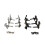 Vintage Open Gear String Tuners Tuning Pegs Nyckel för Akustisk Klassisk Gitarrtillbehör Silver 2