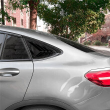 Car Rear Triangular Window Louvers Shutters Blinds Cover Trim for GLC Coupe C253 2016-2022 Glossy Black