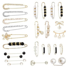 25 Broches de Perlas, Broches para Ropa de Mujer, Suéteres, Chal, Broches para Cárdigan, Broches para Vestidos y Faldas de Mujer