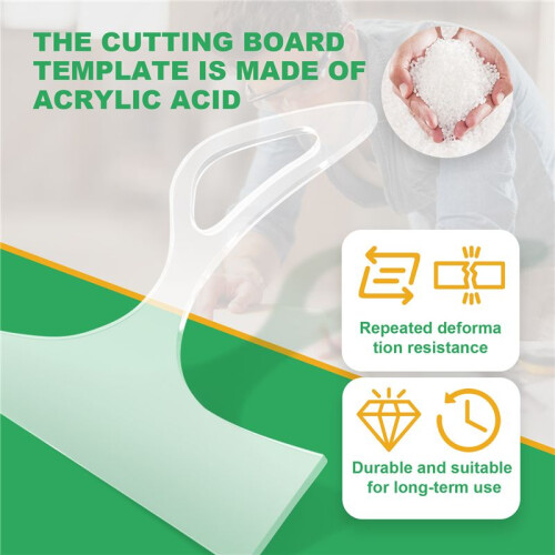 Charcuterie Template Acrylic Handle Cutting Board Router Template Straight Angled Tracing Stencils Guide Tools B 1