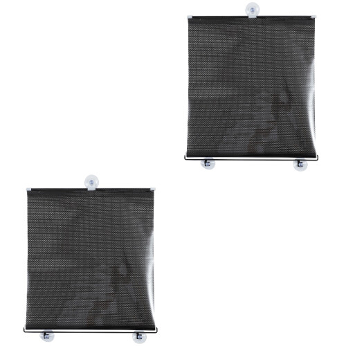 2Pcs Black Mesh Sunshade Curtains Lightweight Balcony Decor 2