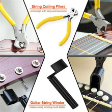 79Pcs Guitar Tool Kit, Guitar Accessories Guitar Repair Kit with Guitar String Plectrum Bridge Pins Gauges