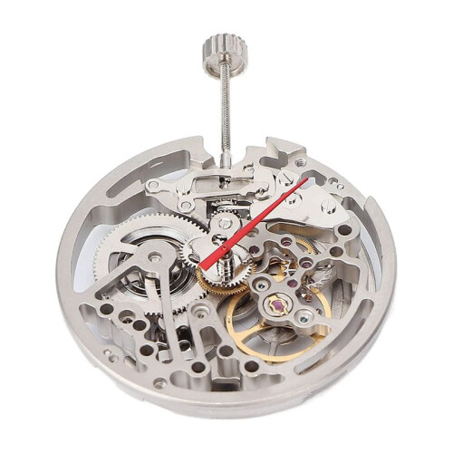 Automatic Mechanical Watch Movement,DIY Automatic Hollow Watch Movement with Plastic Storage Box ForOld Part Replacement