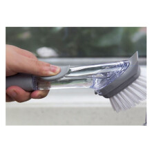 2Pcs Dish Brush Dish Scrubber Kitchen Dish Scrub Brush with Handle Dish Cleaning Brush Dish Wand for Dishes/Pots - Grey