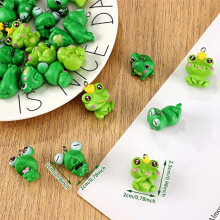48 Stuks Kikker Bedels voor Sieraden Maken Bulk Leuke Dieren Hangers Groene Kikker Sleutelhanger Bedels Kleine Sieraden Maken Bedels