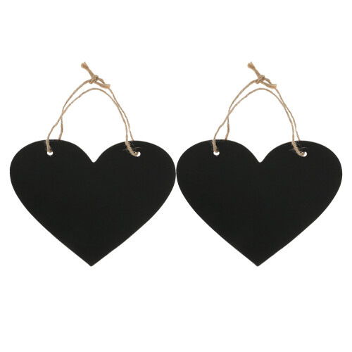 4Pcs Unique Black Blackboard Pendant Hanging Wall Decor Message Board