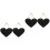 4Pcs Unique Black Blackboard Pendant Hanging Wall Decor Message Board 4
