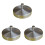 3Stk Fleischpresse Rund Burger Press Silber 2