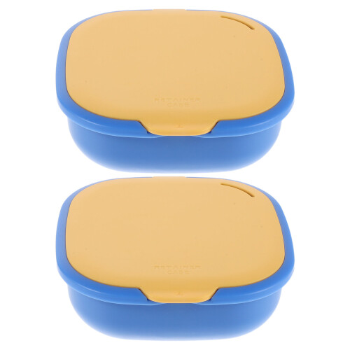 6Pcs ABS Compact Retainer Case Durable Dentures Soak and Cleaning Box 1